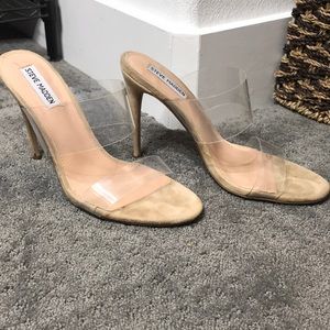 Steve Madden Clear Mules